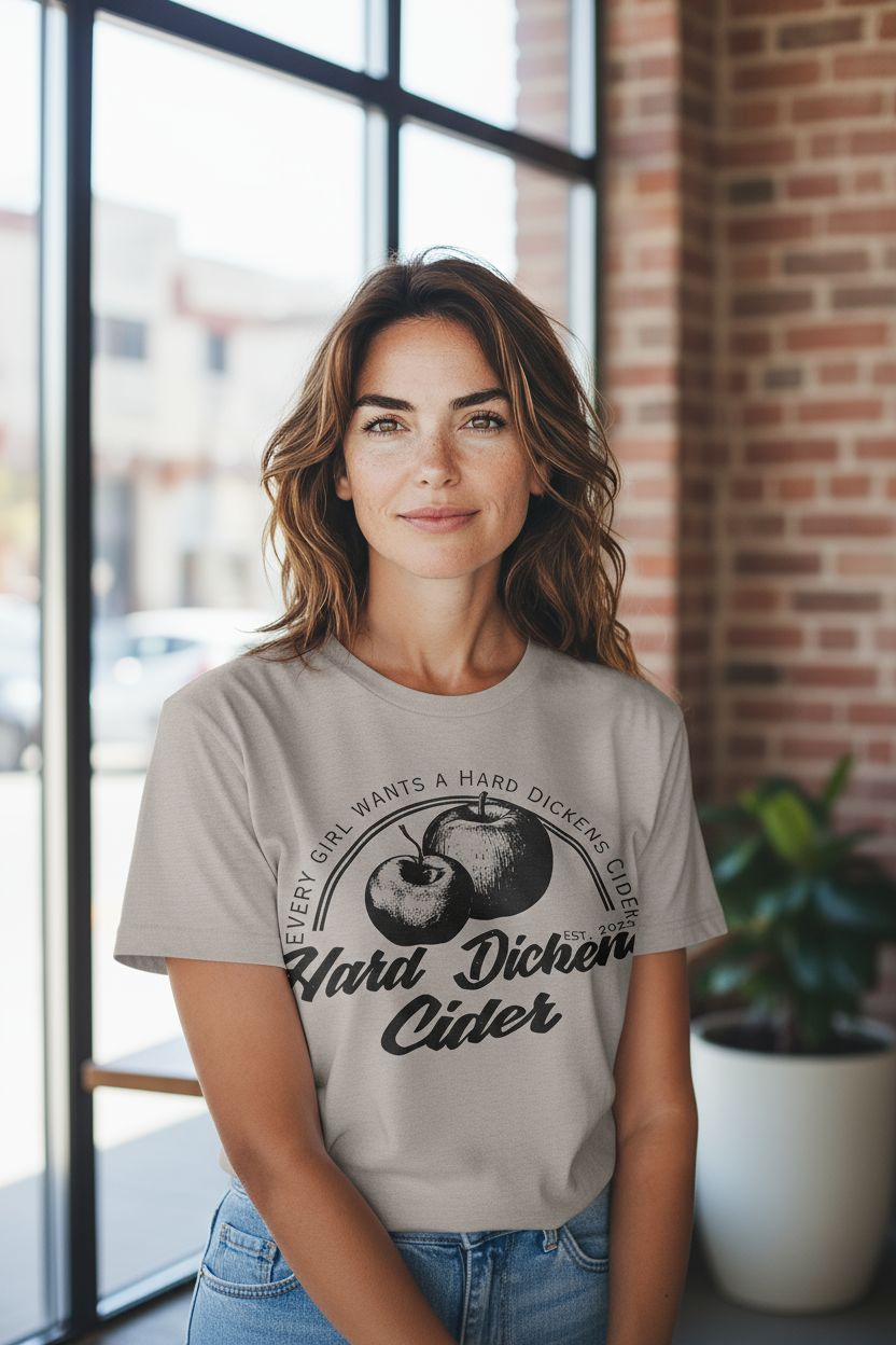 Hard Dickens Cider Shirt – Funny Adult Holiday Tee for Saucy Christmas Parties