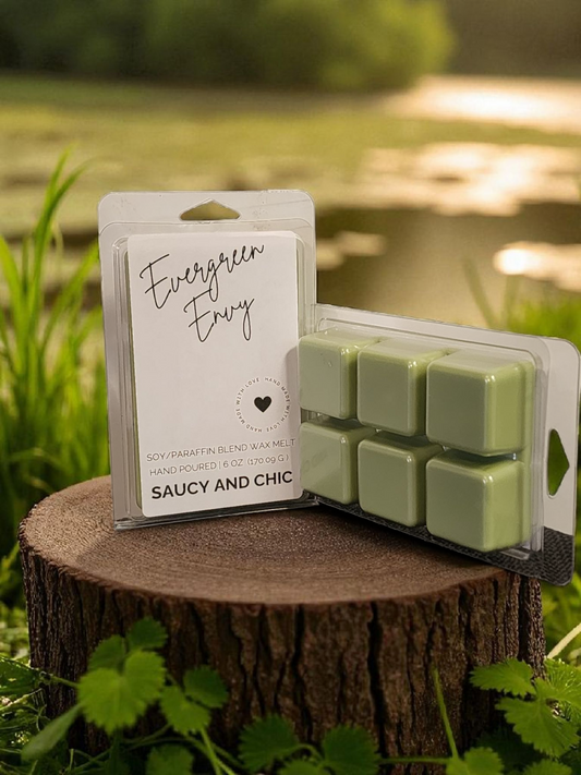 Evergreen Envy Wax Melt | Fresh Pine & Woodsy Holiday Home Fragrance