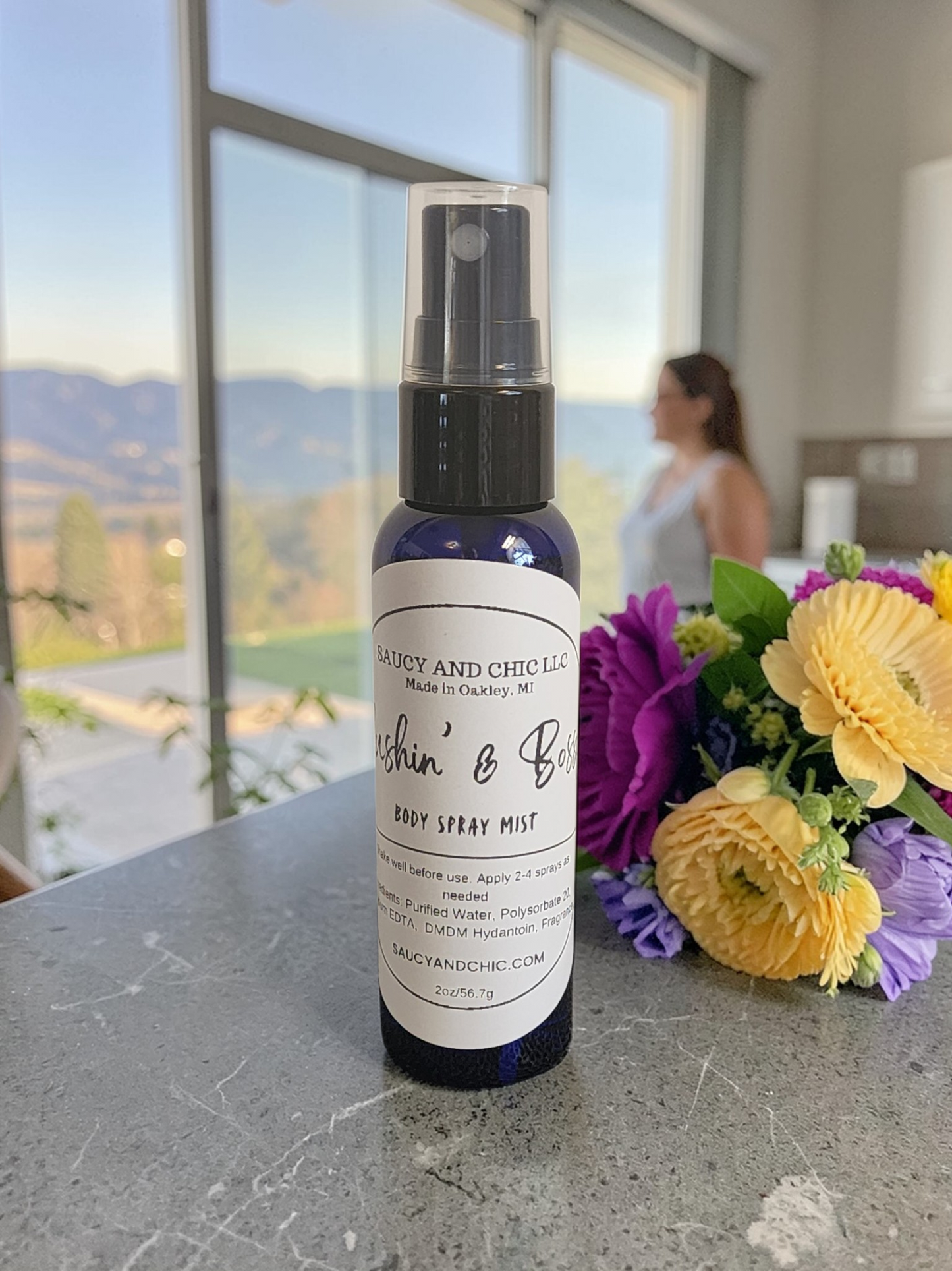 Blushin’ & Bossy Body Spray – Gardenia, Rose & Vanilla Musk Flirty Floral Perfume Mist