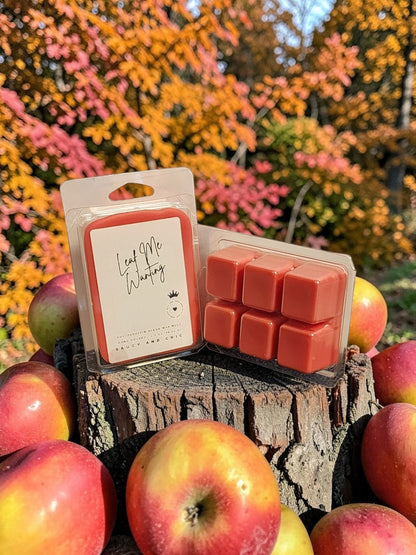 Leaf Me Wanting crisp apple and autumn leaves fall wax melts by Saucy and Chic