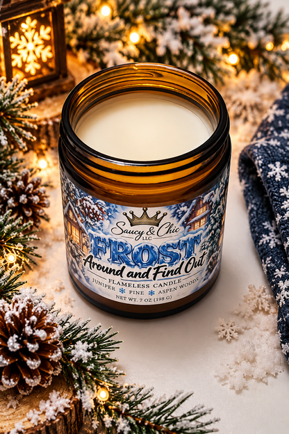 Frost Around and Find Out | Winter Wickless Candle