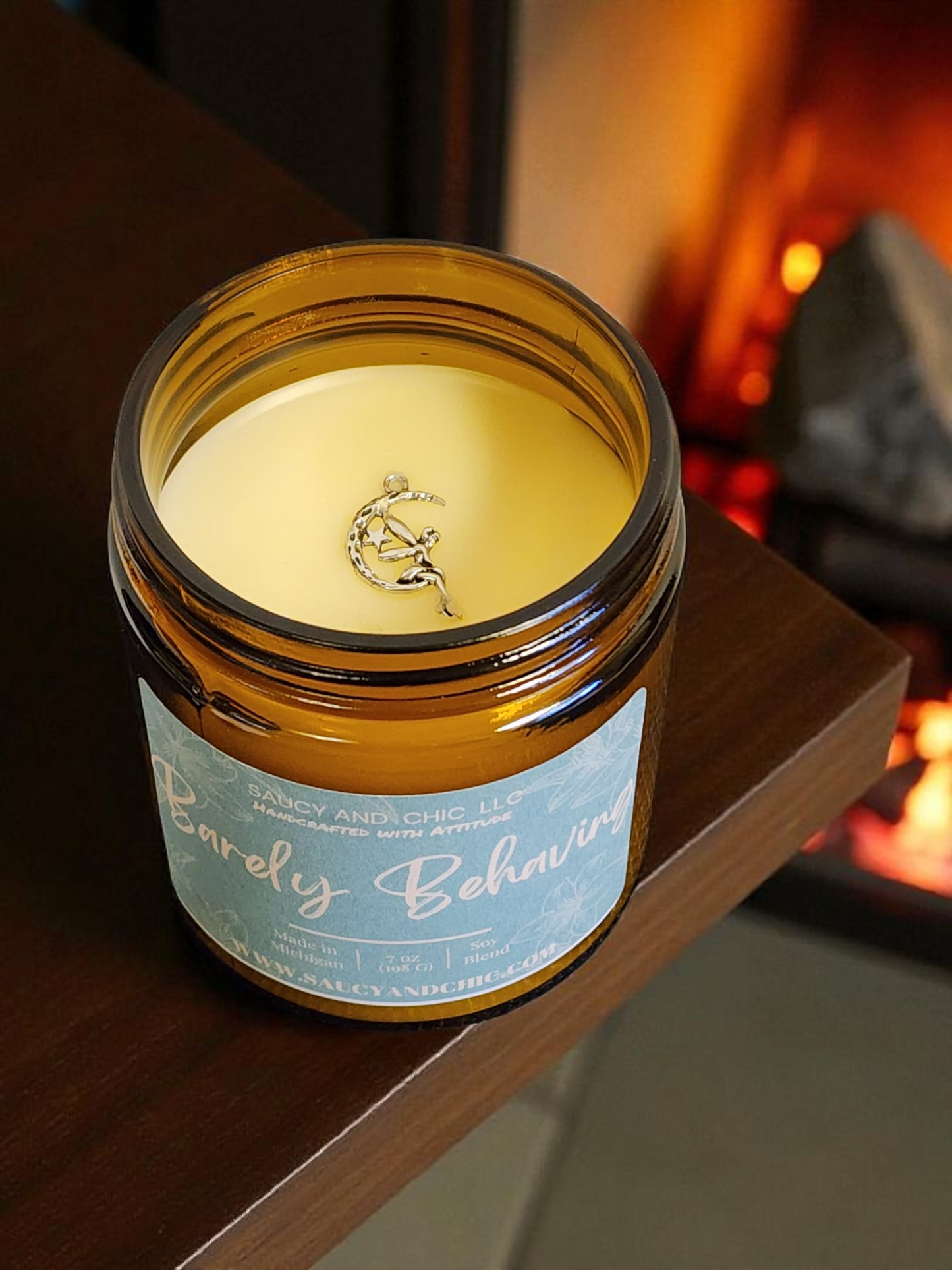 Barely Behaving Wickless Candle | Sweet & Spicy Fun Aroma | Saucy & Chic
