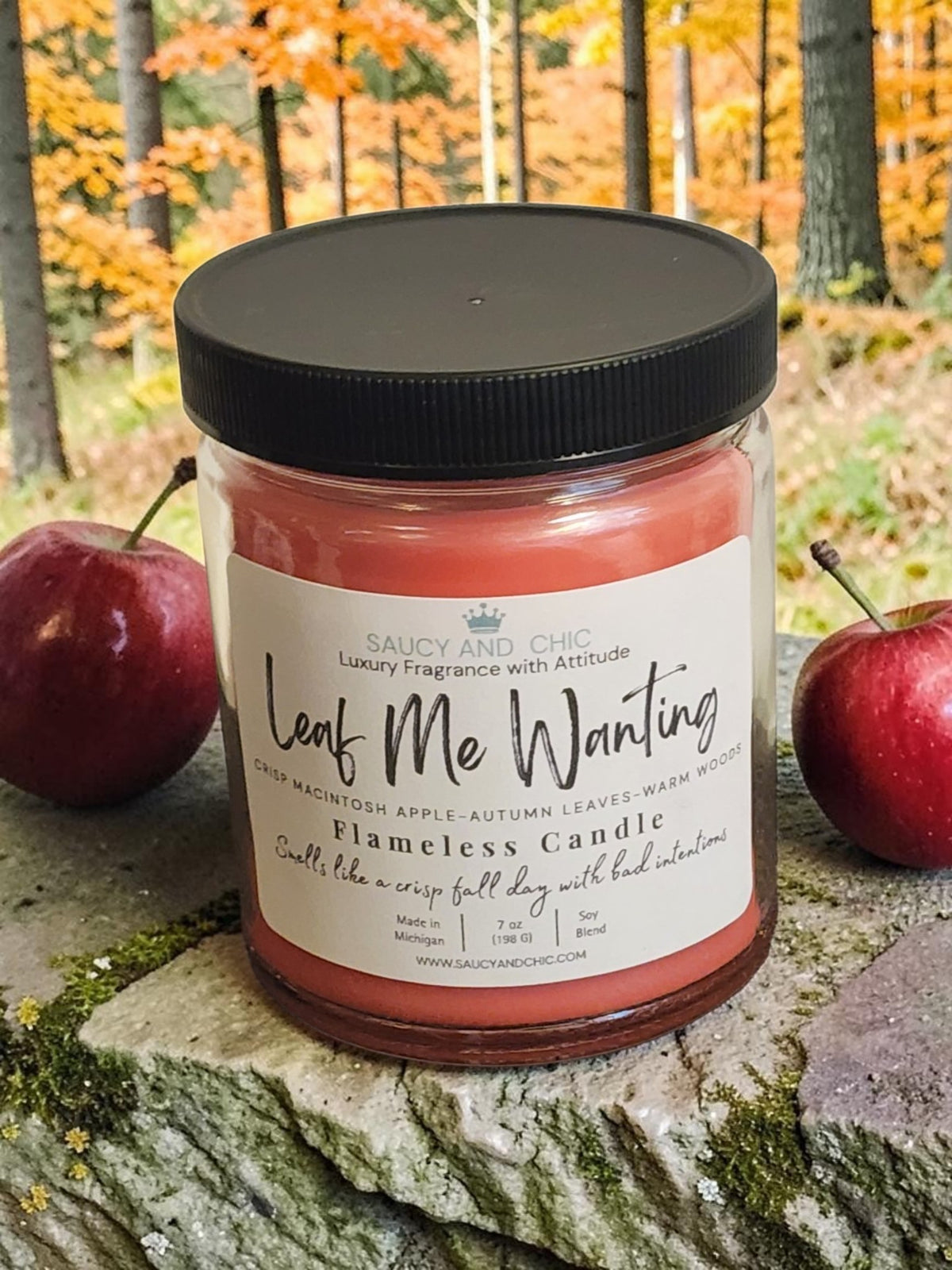 Leaf Me Wanting Wickless Candle – Fresh & Cozy Autumn Home Fragrance