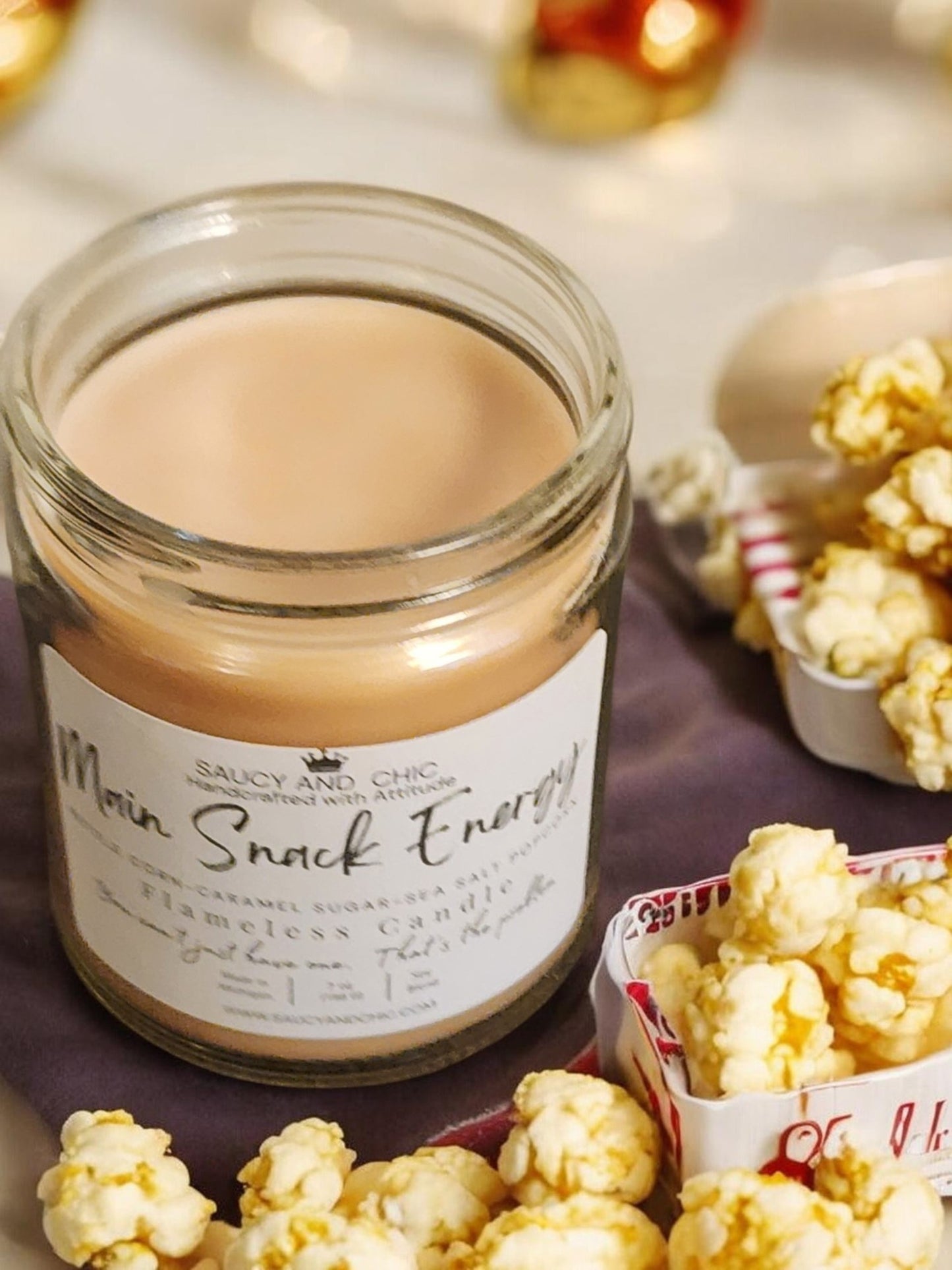 Main Snack Energy – Kettle Corn Scented Wickless Candle