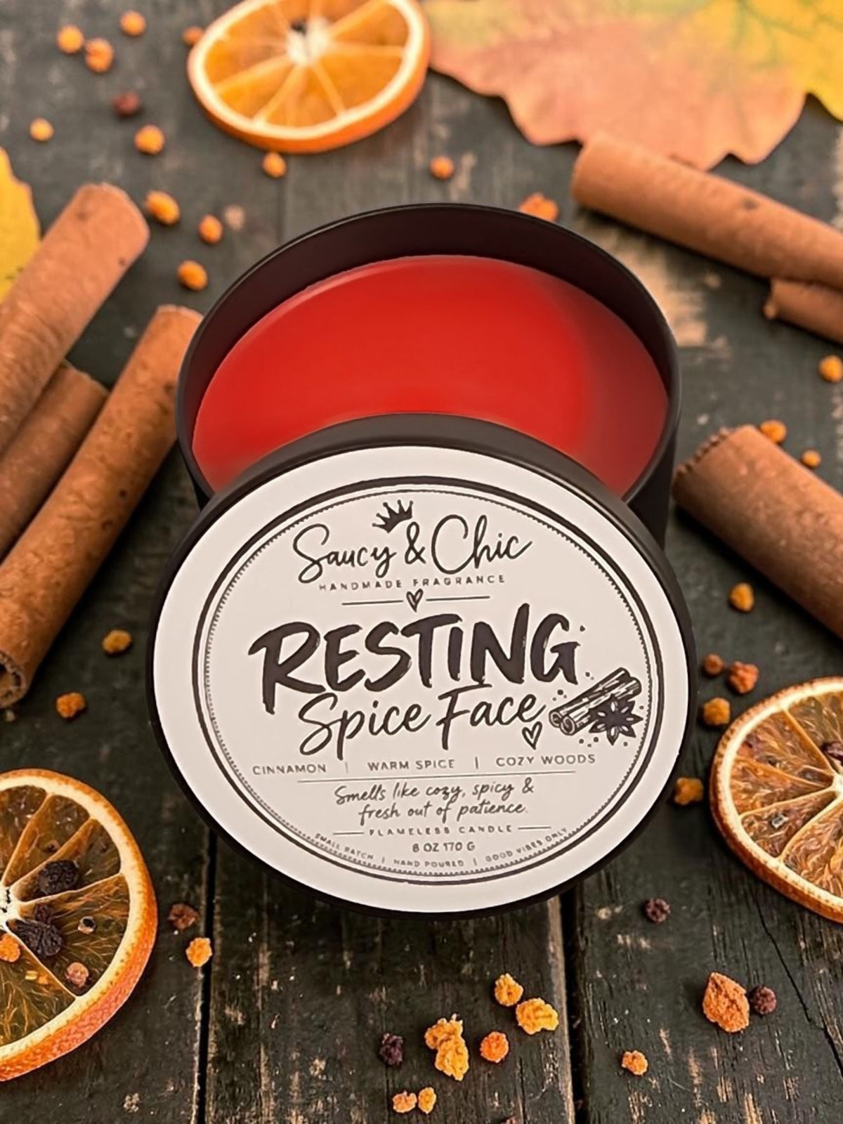 Resting Spice Face | Cozy Spiced Wickless Candle