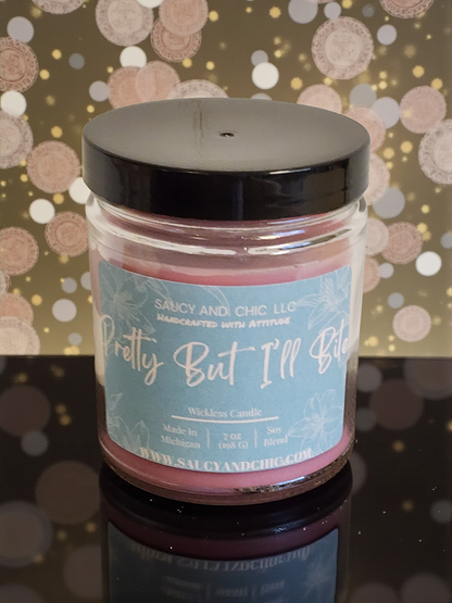 Pretty But I’ll Bite – Sassy Wickless Candle | Strong Scent, No Flame Attitude