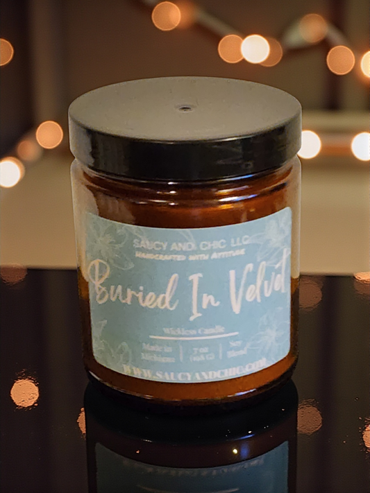 Buried in Velvet – Luxurious Wickless Candle for Cozy Nights, Sultry Vibes & Elevated Home Fragrance