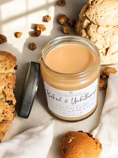 Baked & Unbothered Wickless Candle – Banana Nut Bread & Sugar Cookie Scent