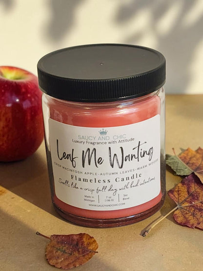 Leaf Me Wanting Wickless Candle – Fresh & Cozy Autumn Home Fragrance