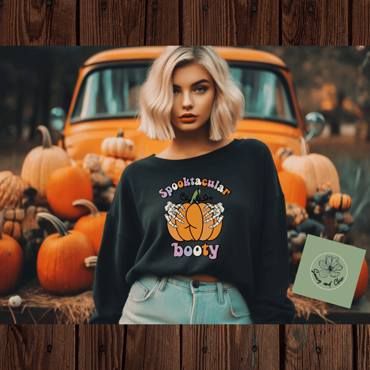 Spooktacular booty sweatshirt - Saucy and Chic