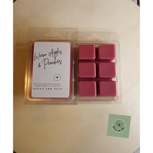 Warm apples and peaches wax melt - Saucy and Chic